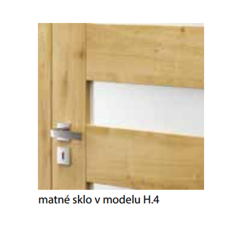 Matné sklo v modelu H4